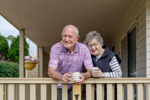 A couple smile at the camera after meeting about Medicare Providers Peoria IL trusts